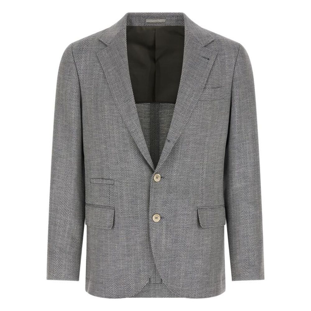 Brunello Cucinelli Gray Wool Men's Blazer